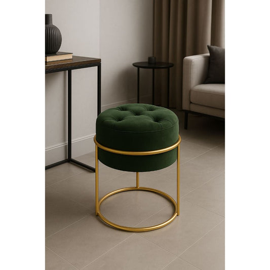 Puff Argola em Veludo – Estrutura em Aço com Pintura Eletrostática