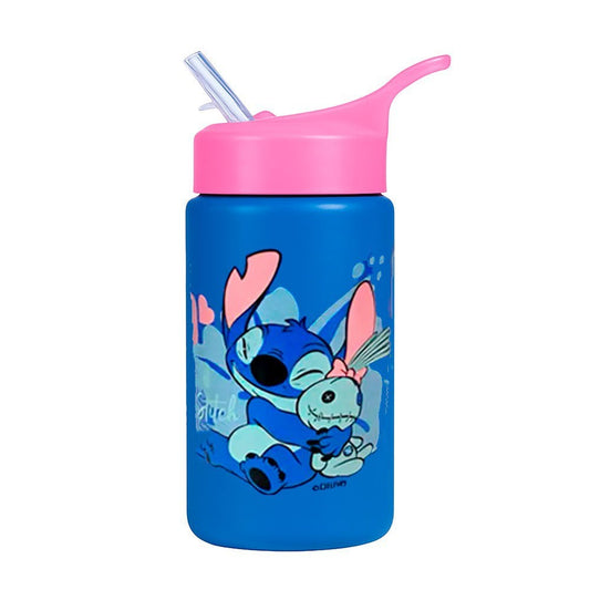 Garrafa Stitch Em Plástico Com Alça Colorida 500ml U / VARIADA