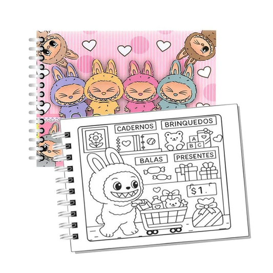 Lafufu Livro De Colorir Com Capa Dura Brilhante 48 páginas U / VARIADA