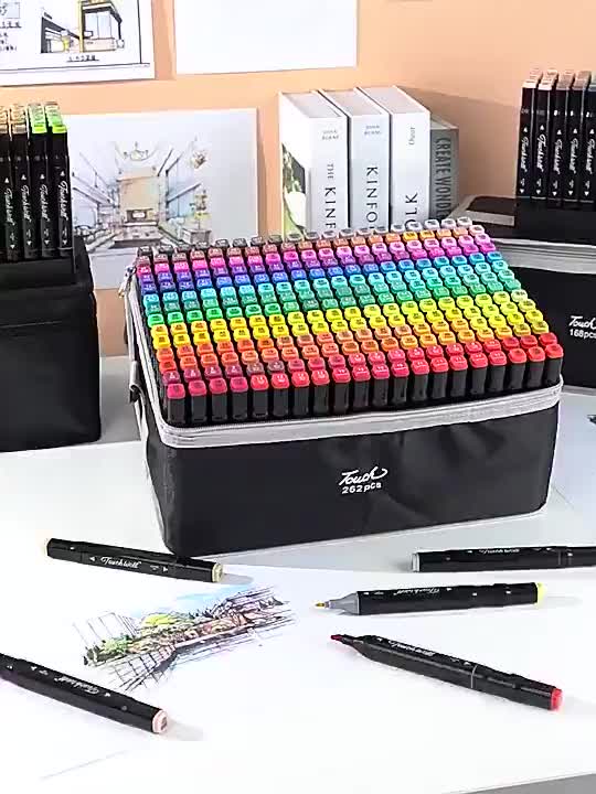 100/120/168 peças conjunto de canetas hidrográficas duplas especializadas para pintura