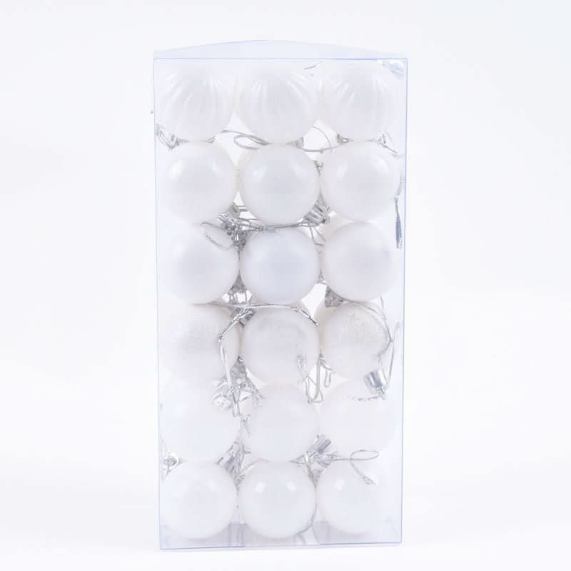 Decoração De Natal / 4cm 36 Peças Bolas Coloridas De Natal Com Glitter