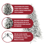 Árvore de Natal Nevada Sem Led