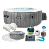 Banheira Spa Inflável Ofurô Intex PureSpa Greywood Deluxe 4 Pessoas 795L com Aquecedor e 140 Jatos