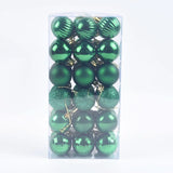 Decoração De Natal / 4cm 36 Peças Bolas Coloridas De Natal Com Glitter