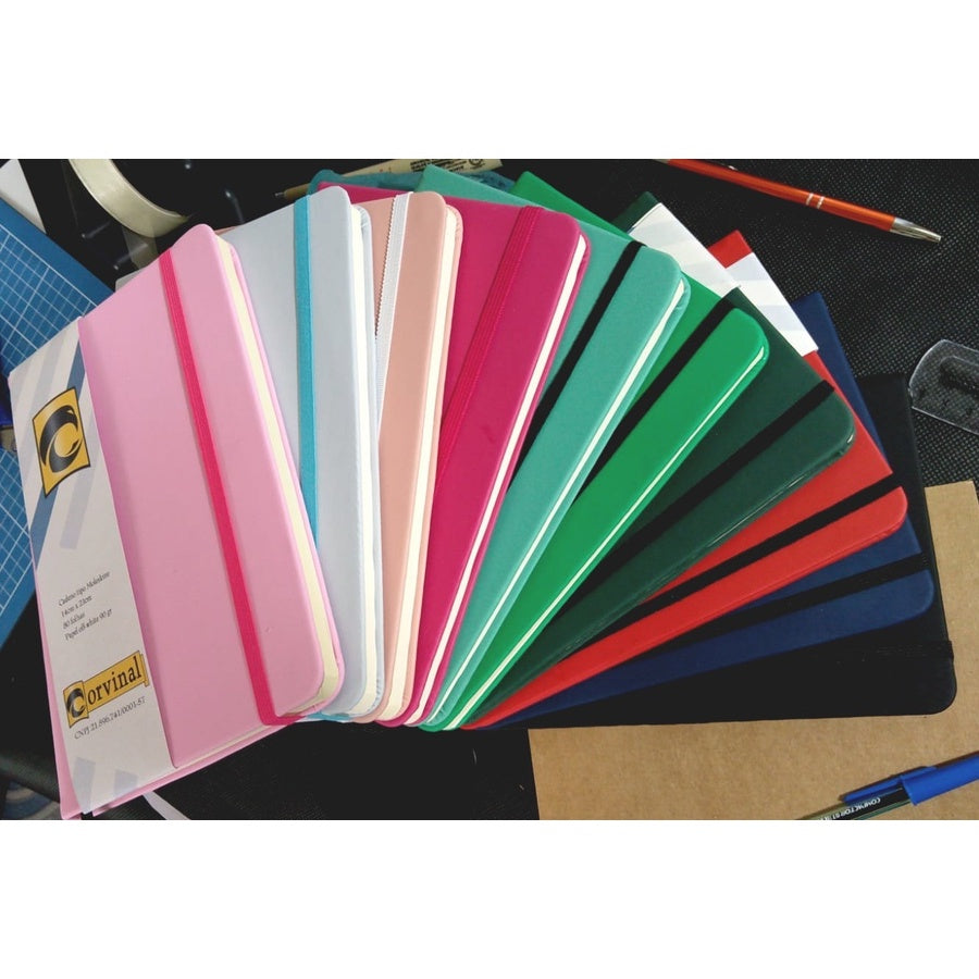 Caderno GRANDE sketchbook e com pauta tipo moleskine 21x14cm