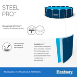 Kit Piscina Estrutural Bestway 4.678 Litros 3,05m x 76cm com Bomba Filtrante 127V