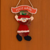 Enfeite de Natal de Pendurar com Placa Feliz Natal 32x19cm – Decoração Natalina para Porta, Parede ou Árvore de Natal - Shop100 (Boneco de Neve)