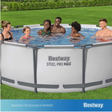 Piscina Estrutural Bestway Steel Pro MAX 9.150L com Escada, Capa, Forro e Filtro 2.006 L/h 127V