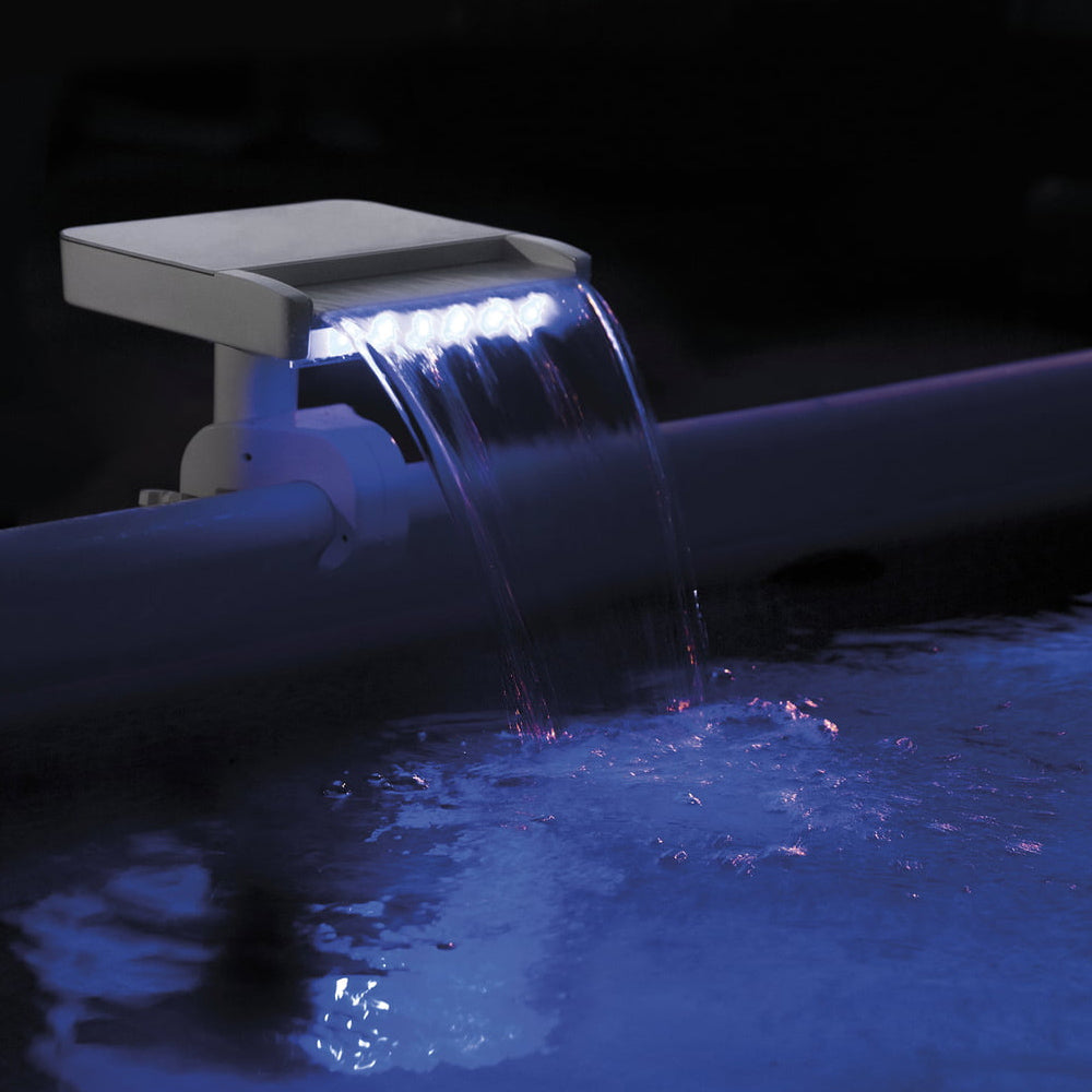 CACHOEIRA COM CASCATA PARA PISCINA COM LED MULTI COLORIDA INTEX
