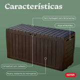 Baú Caixa Organizadora Multiuso Grande 270 Litros Marvel Marrom Keter