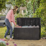 Baú Caixa Organizadora Multiuso Grande 270 Litros Marvel Marrom Keter