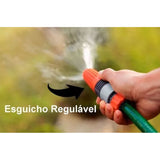 Mangueira Flex para Jardim em Pvc 4 Camadas 10 M com Engate Rosqueado e Esguicho Tramontina