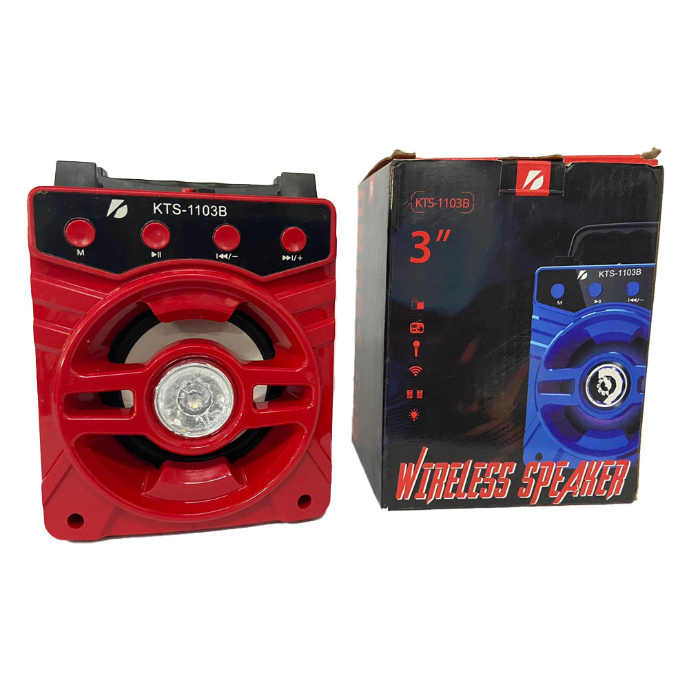 CAIXA DE SOM PORTÁTIL COM BLUETOOTH RÁDIO SUPORTE PARA CELULAR KTS-1103B