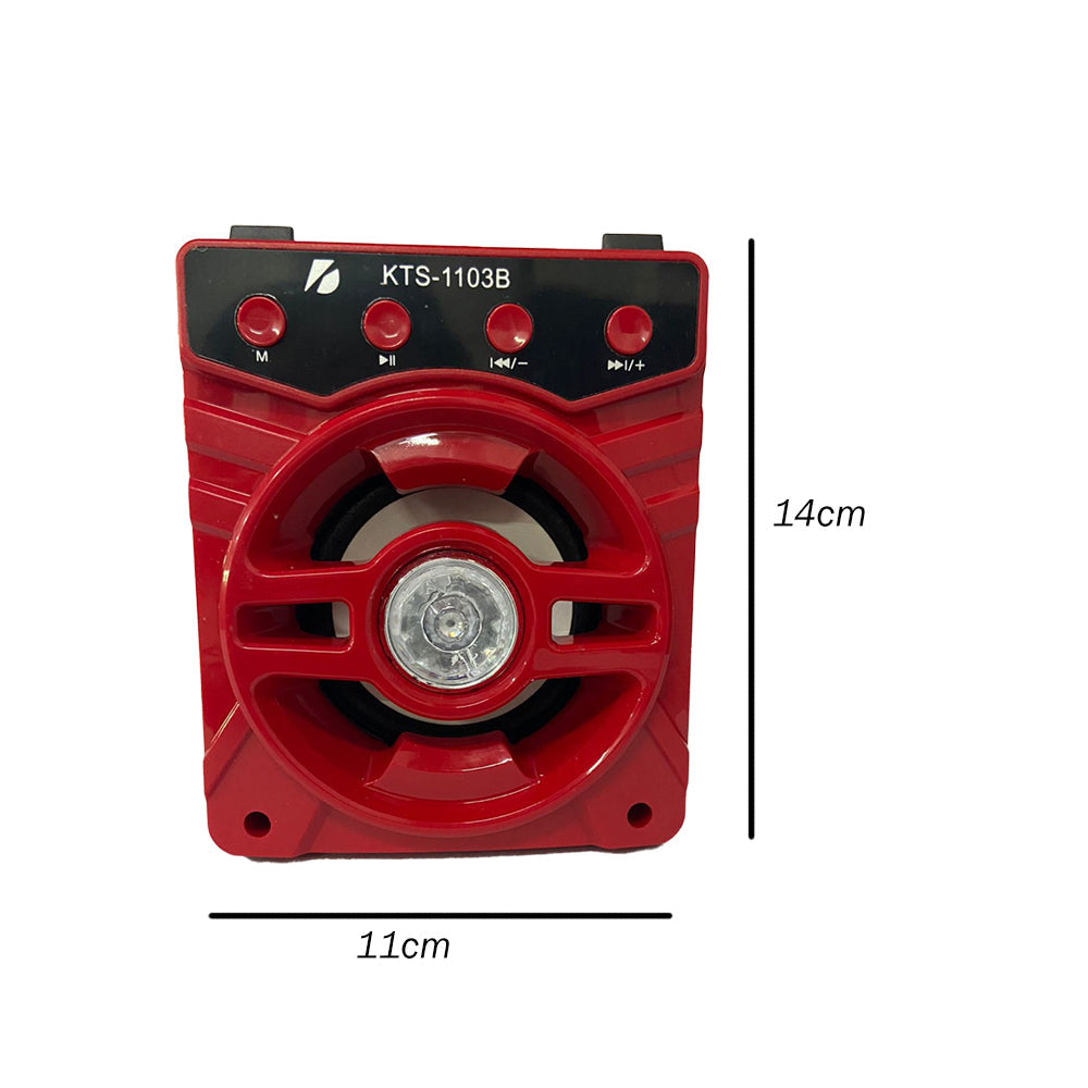 CAIXA DE SOM PORTÁTIL COM BLUETOOTH RÁDIO SUPORTE PARA CELULAR KTS-1103B