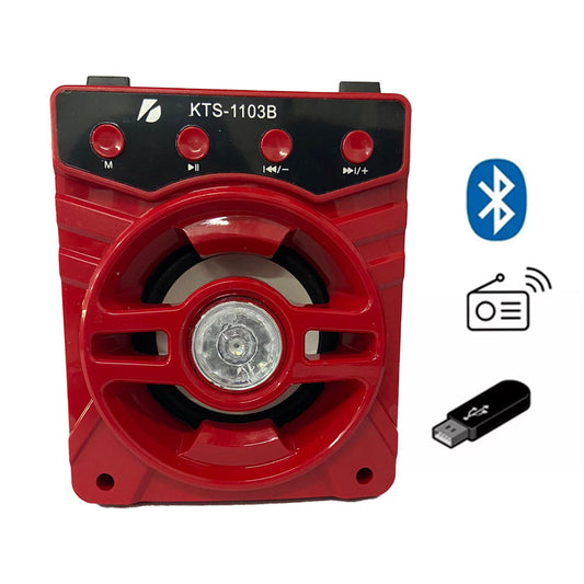 CAIXA DE SOM PORTÁTIL COM BLUETOOTH RÁDIO SUPORTE PARA CELULAR KTS-1103B