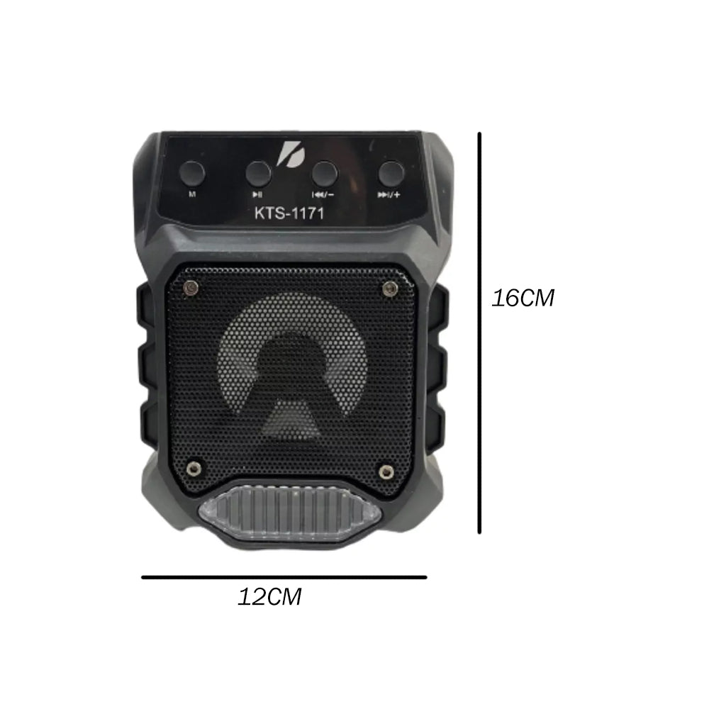 CAIXA DE SOM PORTÁTIL COM BLUETOOTH RÁDIO SUPORTE PARA CELULAR KTS-1171