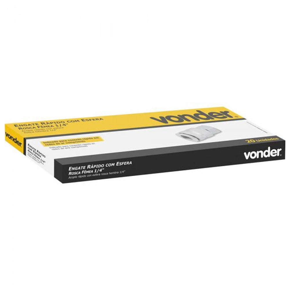ENGATE RÁPIDO DE 1/4" ROSCA FÊMEA 1/4" NPT COM ESFERAS VONDER