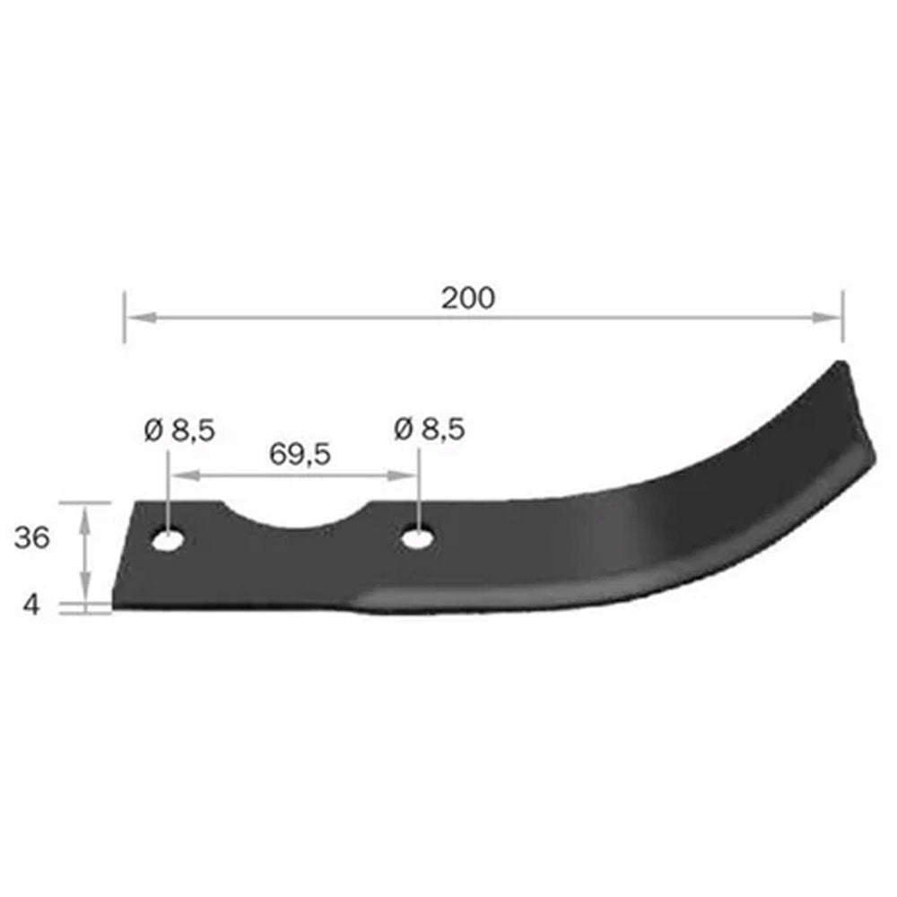 ENXADA ROTATIVA TRATORITO BRANCO B4T 6,5CV / BD 5CV LADO DIREITO BRANCO MOTORES