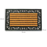 Tapete Capacho Emborrachado com Fibra de Coco Listrado 45x75cm Max Tradition