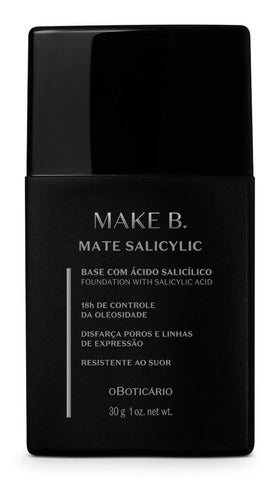 BOTICARIO BASE LÍQUIDA COR 310 MAKE B. MATE SALICYLIC 30G