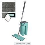 Mop Flat Rodo Multiuso Tira pó Esfregão + Refis