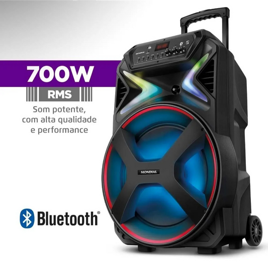 Caixa de Som Amplificada Mondial Connect Lights Plus Cm-700 Bivolt
