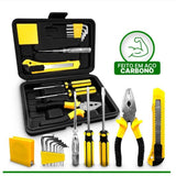 Kit de Ferramentas Com Maleta 11 Peças Alicate Chave Phillips Fenda