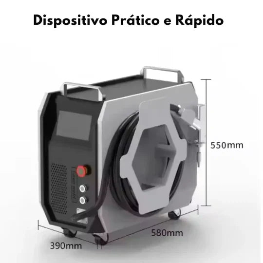 Máquina de Solda e Corte a Laser Portátil Multiprocesso 150A Proteção Térmica 4 em 1 Bivolt