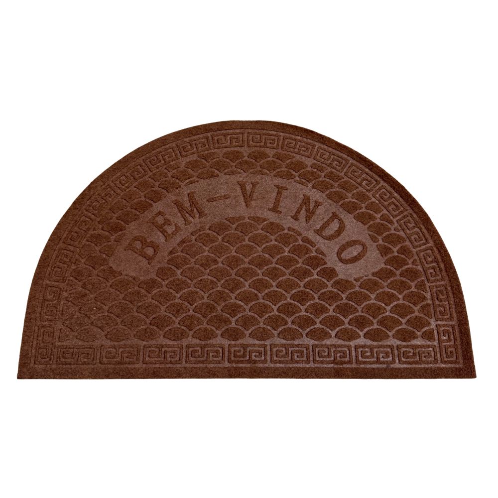 Tapete Bem-Vindo Escama Redondo- Várias Cores