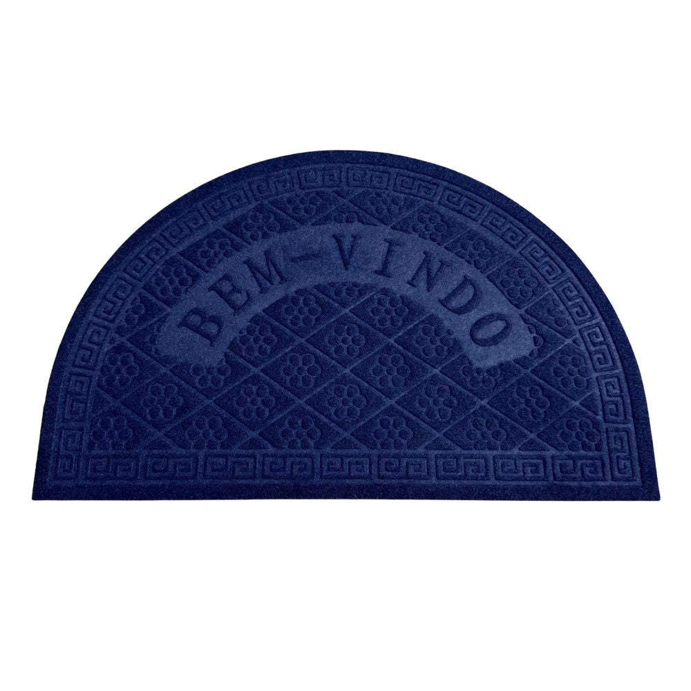 Tapete Bem-Vindo Florido Redondo- Várias Cores