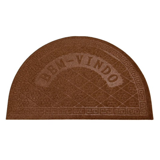 Tapete Bem-Vindo Florido Redondo- Várias Cores