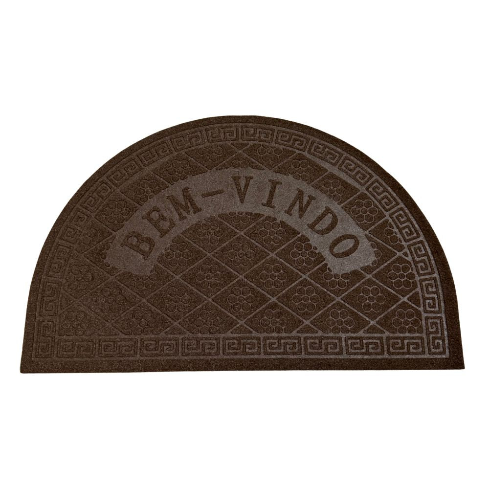 Tapete Bem-Vindo Florido Redondo- Várias Cores