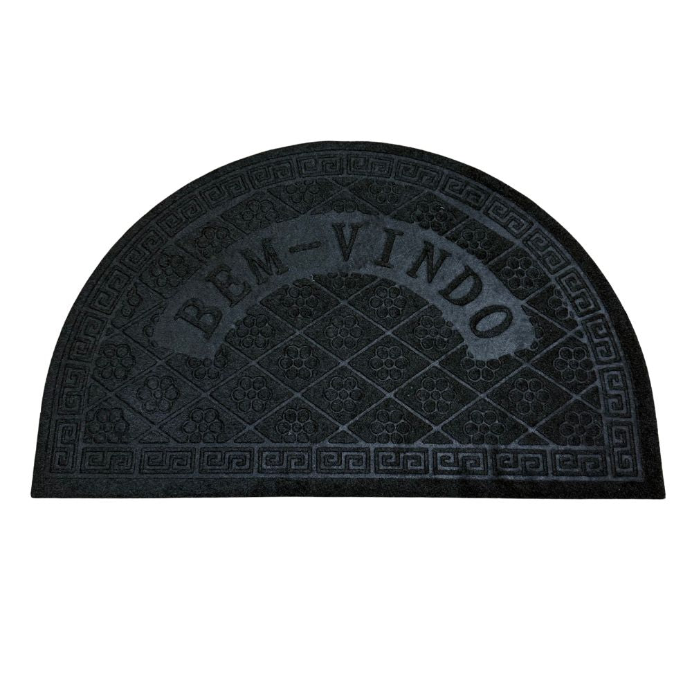 Tapete Bem-Vindo Florido Redondo- Várias Cores