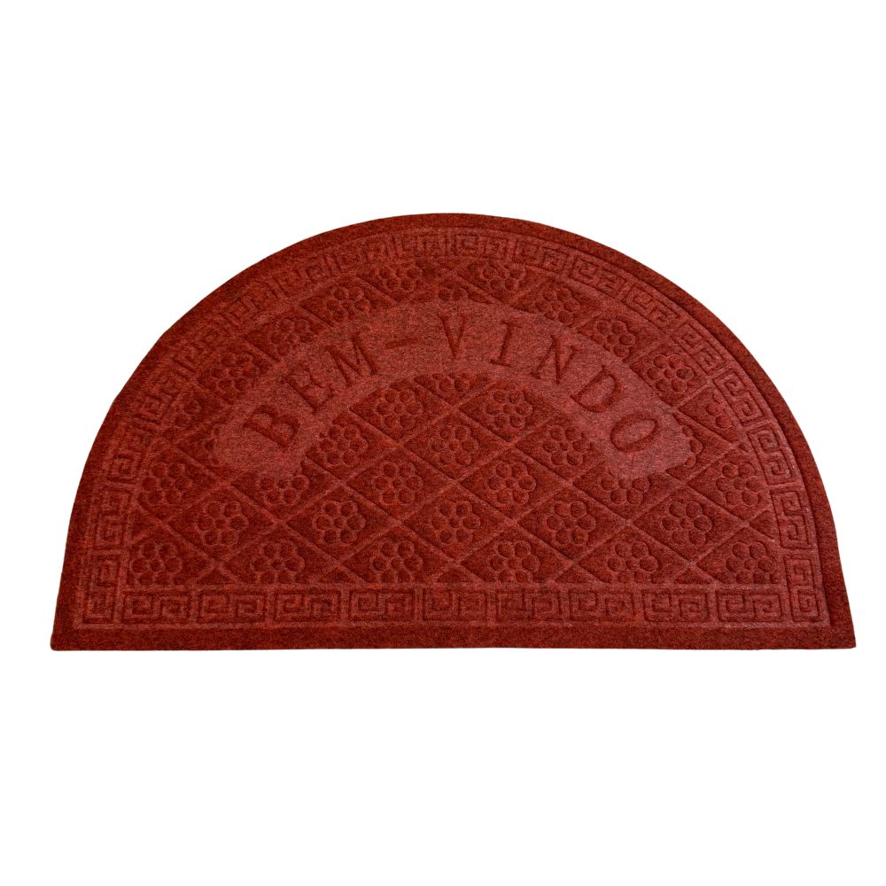 Tapete Bem-Vindo Florido Redondo- Várias Cores