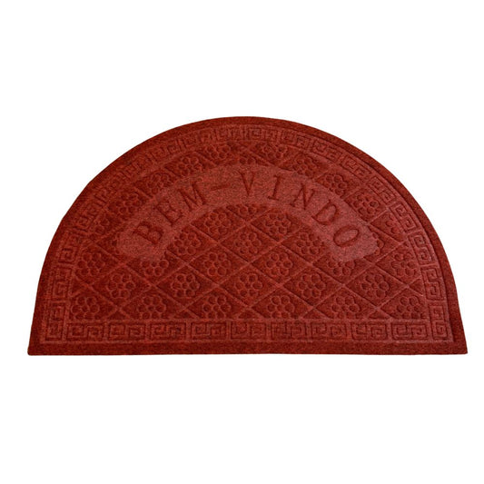 Tapete Bem-Vindo Florido Redondo- Várias Cores