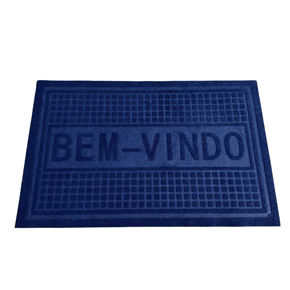 Tapete Bem-Vindo Quadriculado- Várias Cores