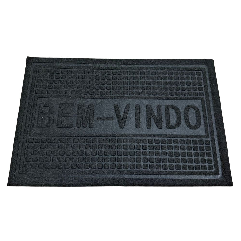 Tapete Bem-Vindo Quadriculado- Várias Cores