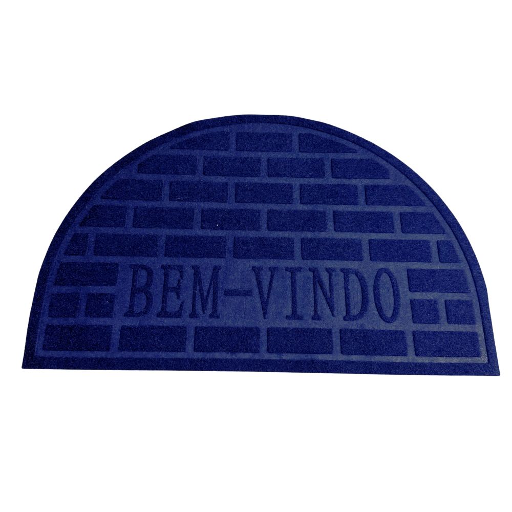 Tapete Bem-Vindo Tijolinho Redondo- Várias Cores