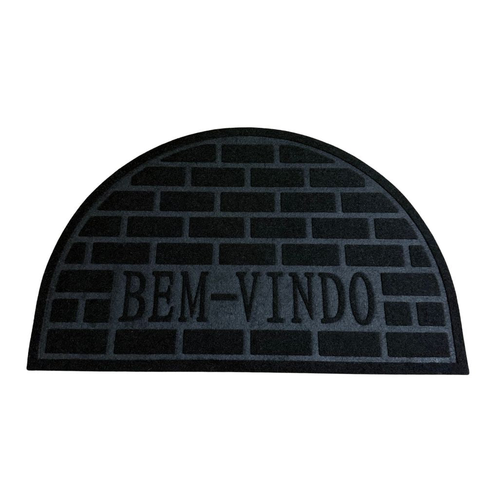 Tapete Bem-Vindo Tijolinho Redondo- Várias Cores