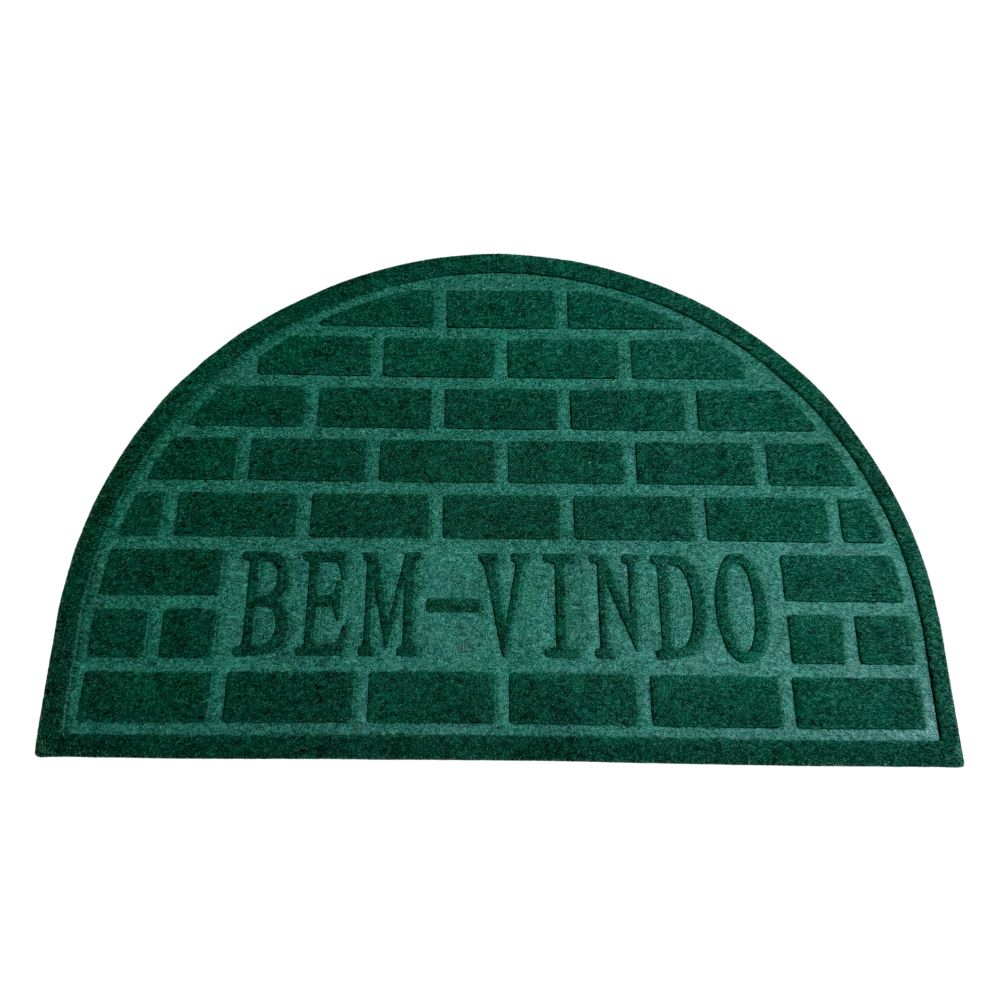 Tapete Bem-Vindo Tijolinho Redondo- Várias Cores