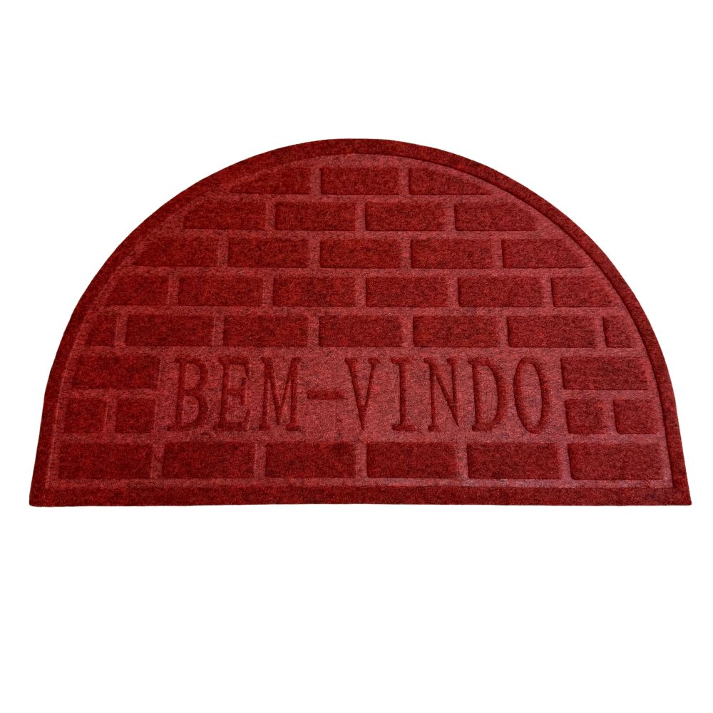 Tapete Bem-Vindo Tijolinho Redondo- Várias Cores