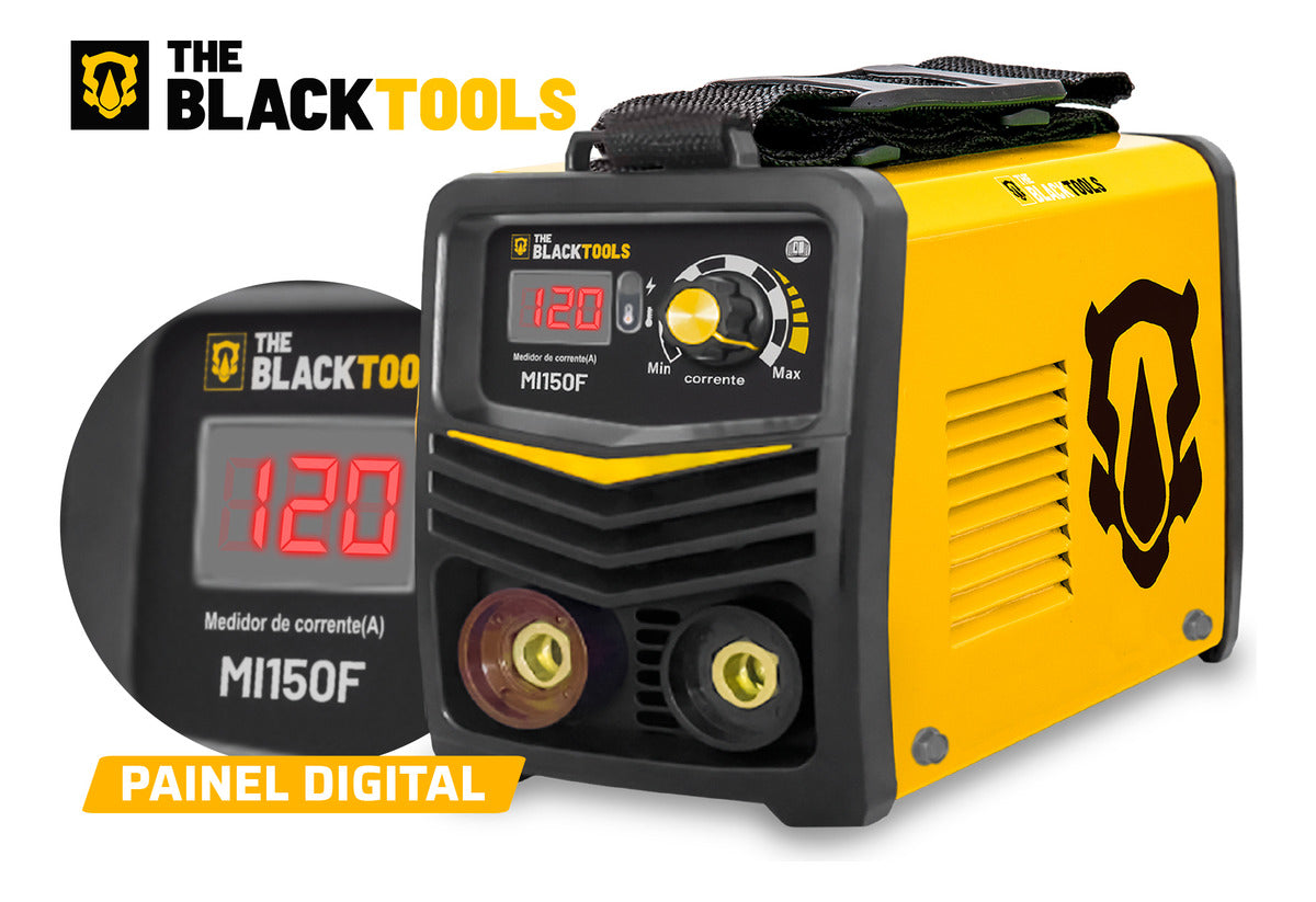 Máquina Inversora De Solda Mma + Máscara + Luvas Cor Amarelo The Black Tools