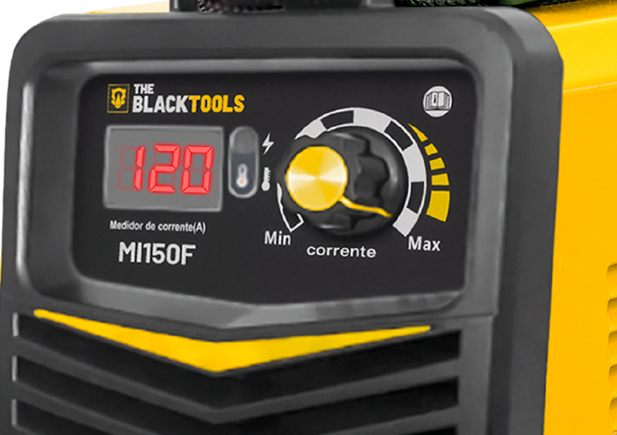 Máquina Inversora De Solda Mma + Máscara + Luvas Cor Amarelo The Black Tools