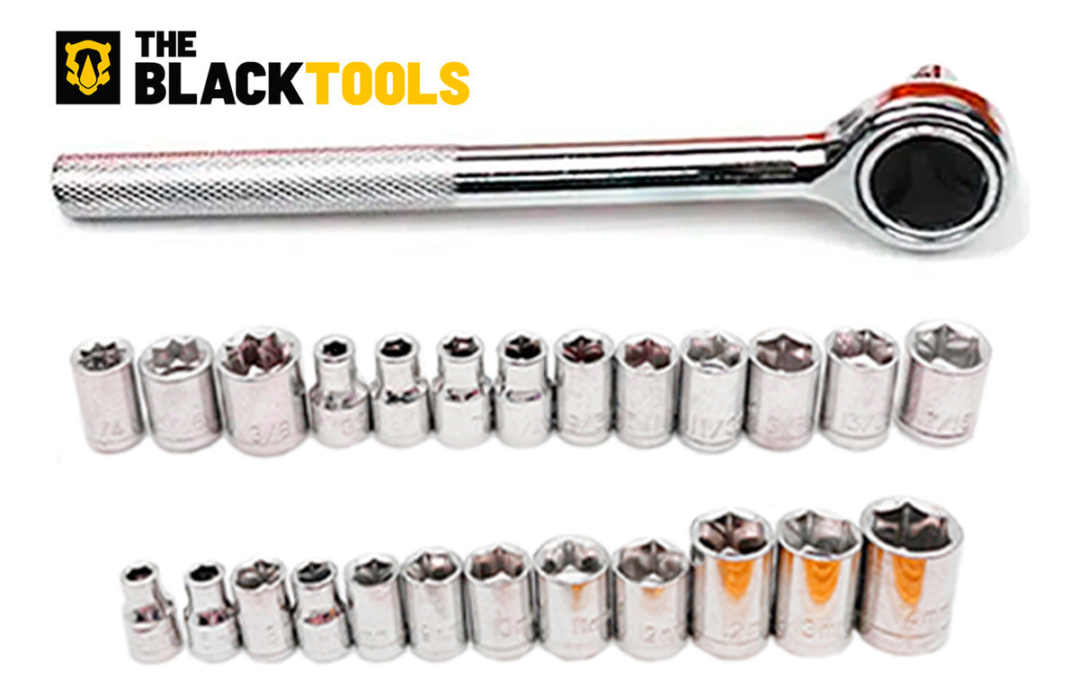 Jogo De Ferramentas 169 Peças Com Maleta E Furadeira Parafusadeira Sem Fio A Bateria Tb-12e 12v 3/8 10mm The Black Tools