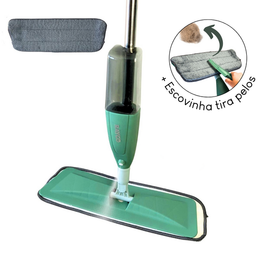 Mop Spray Resistente Esfregão Vassoura Com Reservatório Microfibra