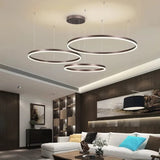 Lustre Moderno Pendente Circular LED - Nordic Europe Gold Edition