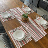 Kit 6 Jogos Americanos Jacquard Imp. + Caminho de Mesa