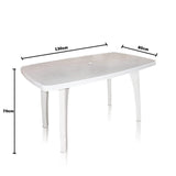 Mesa Plástica Retangular Tiradentes Pés Removíveis Branca - Antares