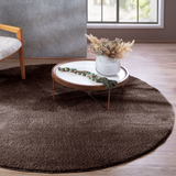 Tapete Redondo Comfort  1,50m x 1,50m - Marrom