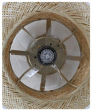 Luminária com Ventilador de teto moderno em Bambu - ZenithBreeze - Bambu Breeze Edition